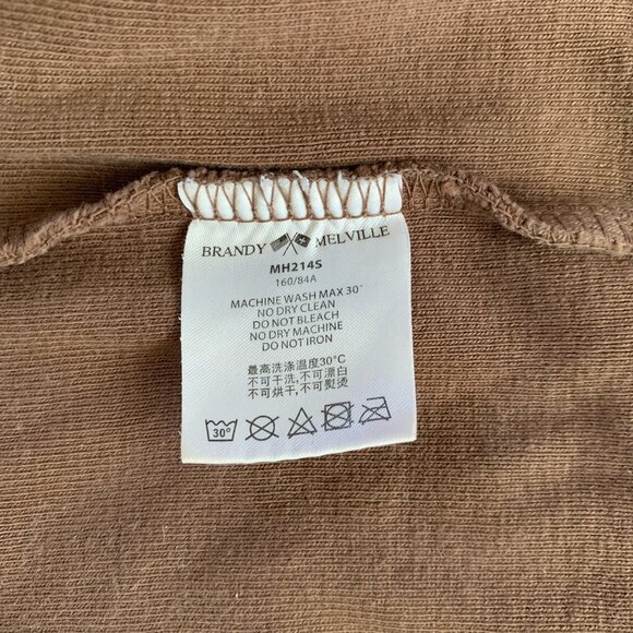Brandy Melville Colleen Brown Collar Top - One Size - Picture 3 of 4